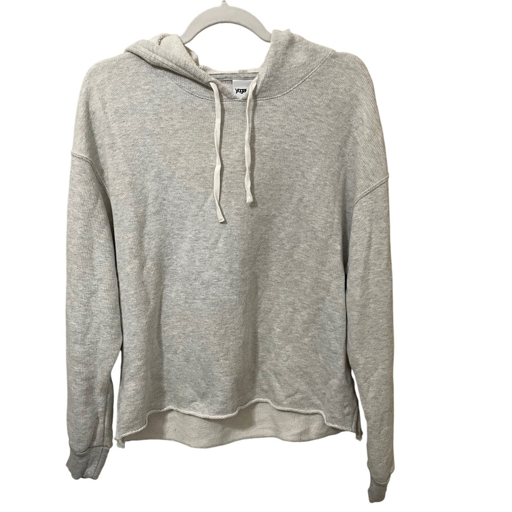 Nike Yoga Therma-FIT French Terry Cropped Hoodie Heather Gray Size S
